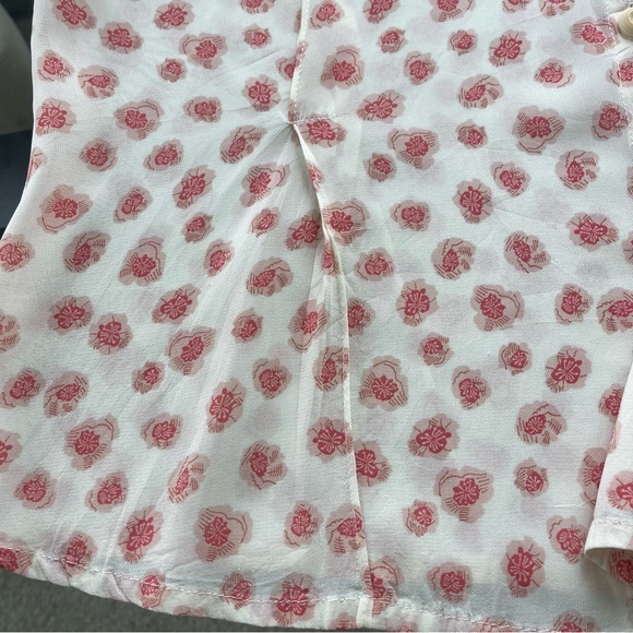 FLAX Floral Blouse Women’s Size Small Button Front Rayon Lagenlook Cottagecore - Picture 7 of 7